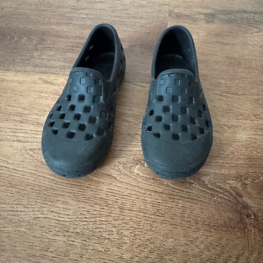 Vans Black Slip-On Ventilated Rubber Shoes toddler